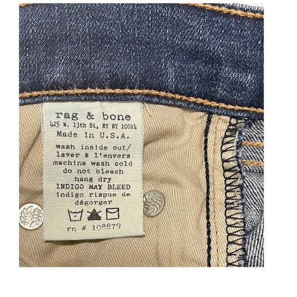 Rag & Bone Women's Skinny Jeans Size 24 Low Rise Distressed - Picture 3 of 7